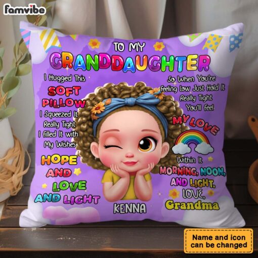 Personalized Gift For Granddaughter Hug This Pillow