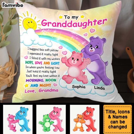 Personalized Gift For Granddaughter Huggable Bear Pillow