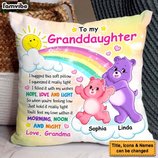 Personalized Gift For Granddaughter Huggable Bear Pillow