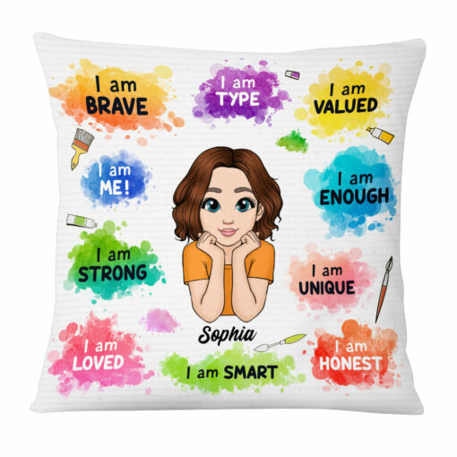 Personalized Gift For Granddaughter I Am Brave Pillow