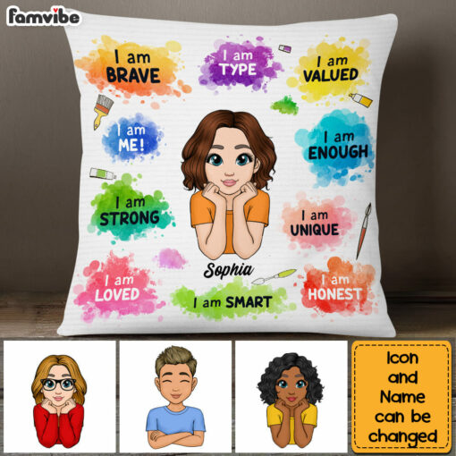 Personalized Gift For Granddaughter I Am Brave Pillow