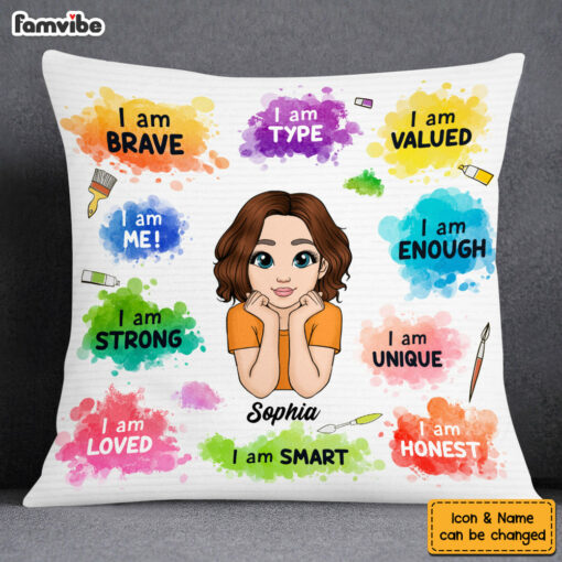 Personalized Gift For Granddaughter I Am Brave Pillow