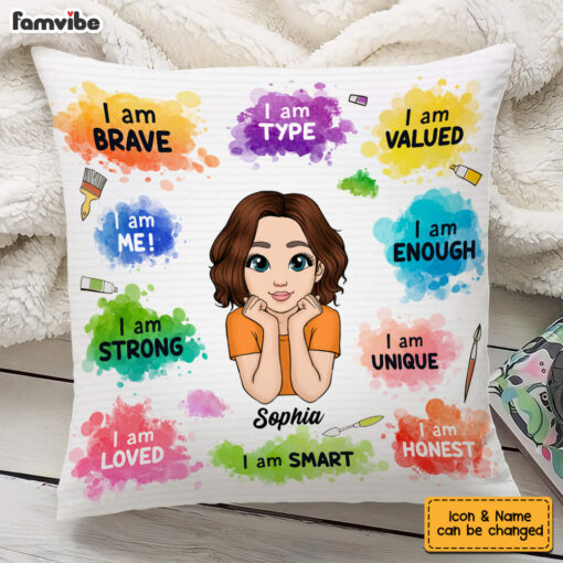 Personalized Gift For Granddaughter I Am Brave Pillow