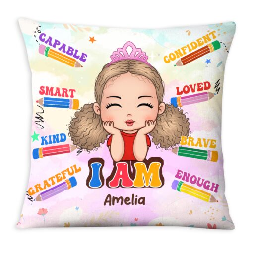 Personalized Gift For Granddaughter I Am Kind Affirmation Pillow