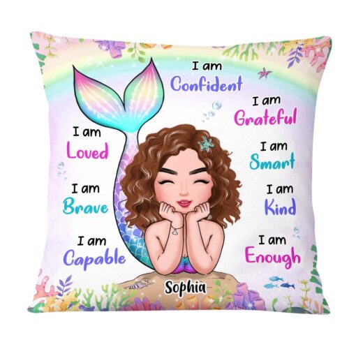 Personalized Gift For Granddaughter I Am Kind Mermaid Pillow