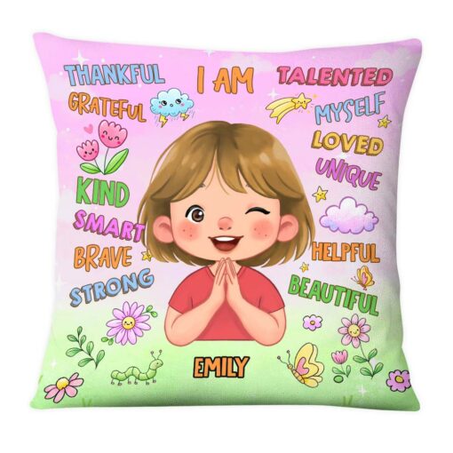 Personalized Gift For Granddaughter I Am Kind Smart Pillow