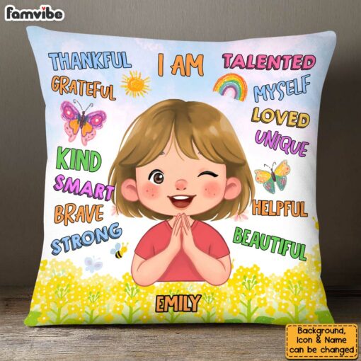 Personalized Gift For Granddaughter I Am Kind Smart Pillow