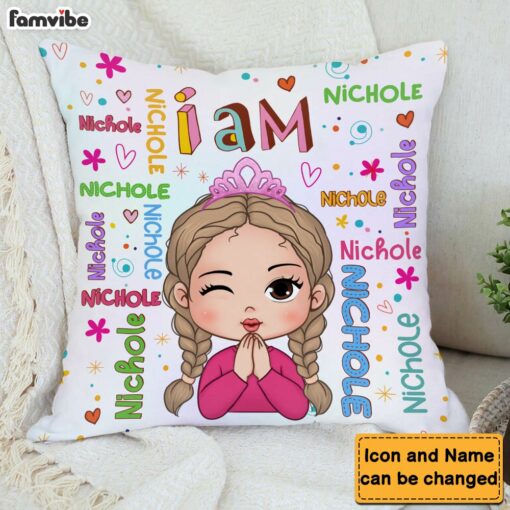 Personalized Gift For Granddaughter I Am Name Letters Pillow