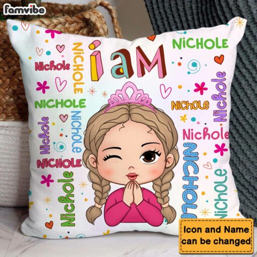 Personalized Gift For Granddaughter I Am Name Letters Pillow