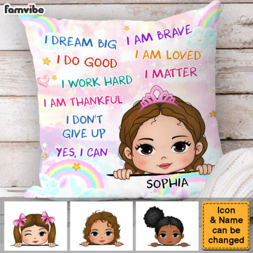 Personalized Gift For Granddaughter I Dream Big Pillow