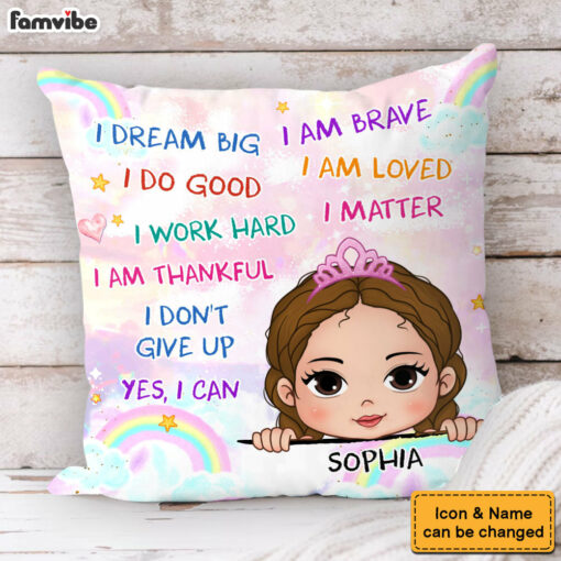 Personalized Gift For Granddaughter I Dream Big Pillow