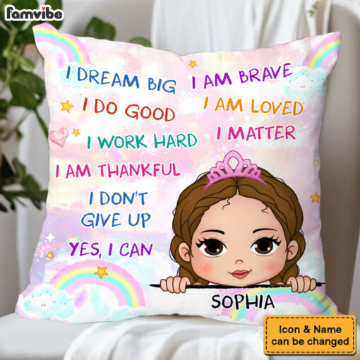 Personalized Gift For Granddaughter I Dream Big Pillow