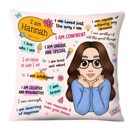 Personalized Gift For Granddaughter I Love Who I Am Pillow