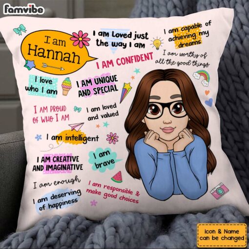 Personalized Gift For Granddaughter I Love Who I Am Pillow