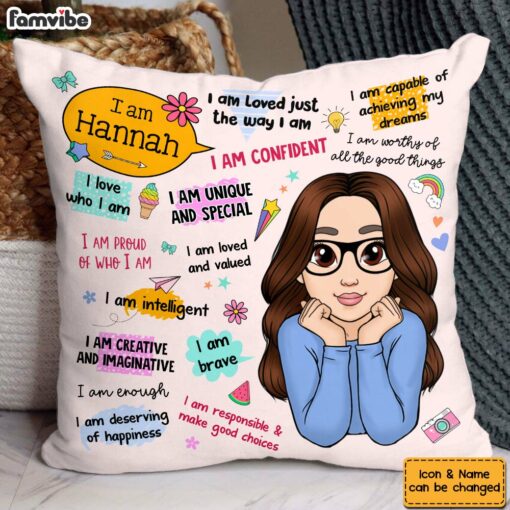 Personalized Gift For Granddaughter I Love Who I Am Pillow