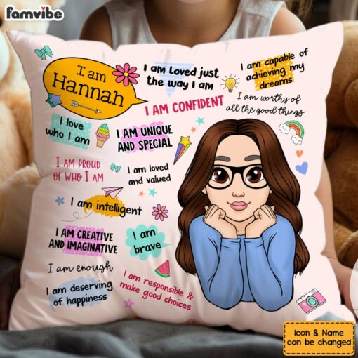 Personalized Gift For Granddaughter I Love Who I Am Pillow