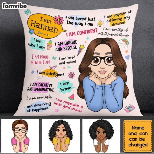 Personalized Gift For Granddaughter I Love Who I Am Pillow