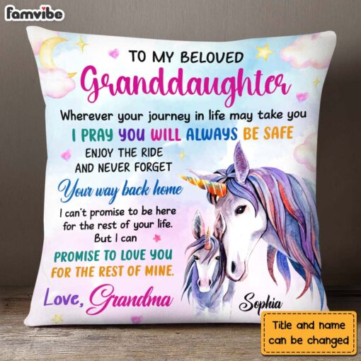 Personalized Gift For Granddaughter I Pray You Will Always Be Safe Pillow