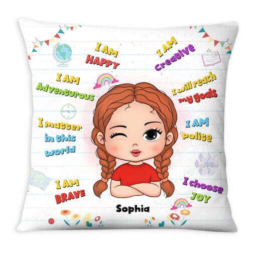 Personalized Gift For Granddaughter I am Happy Pillow