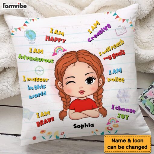 Personalized Gift For Granddaughter I am Happy Pillow