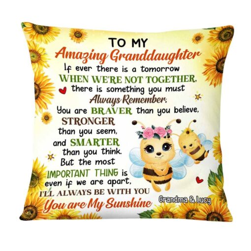 Personalized Gift For Granddaughter I’ll Always Be With You Pillow