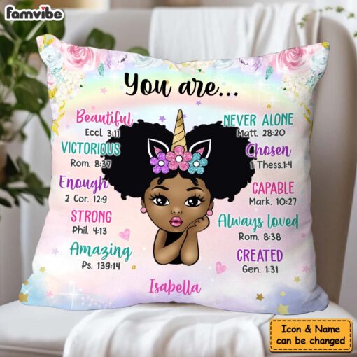 Personalized Gift For Granddaughter Kid Unicorn You Are Pillow