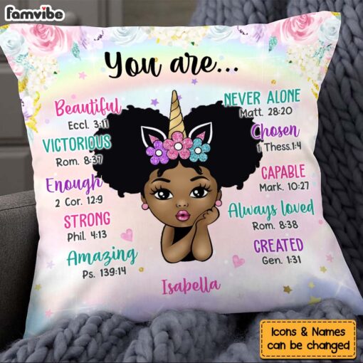 Personalized Gift For Granddaughter Kid Unicorn You Are Pillow