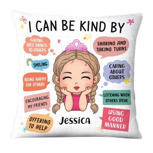 Personalized Gift For Granddaughter Kindness Rules Pillow