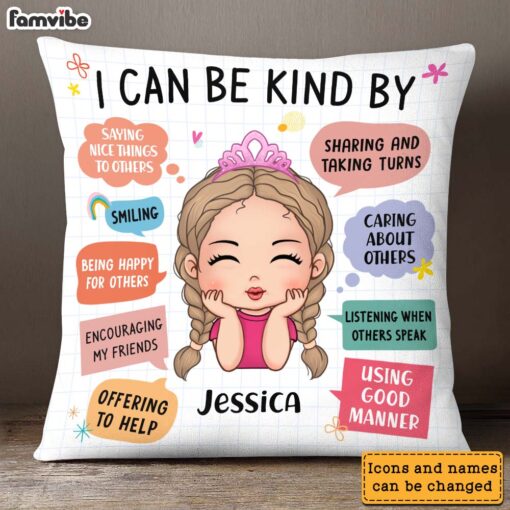 Personalized Gift For Granddaughter Kindness Rules Pillow