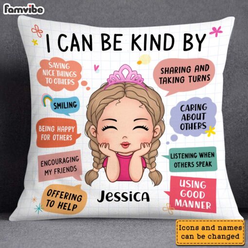 Personalized Gift For Granddaughter Kindness Rules Pillow