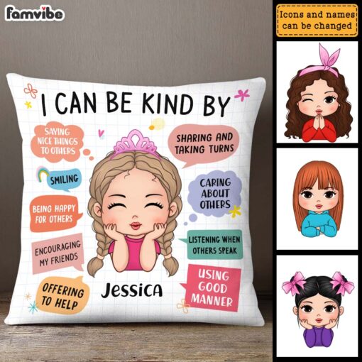 Personalized Gift For Granddaughter Kindness Rules Pillow