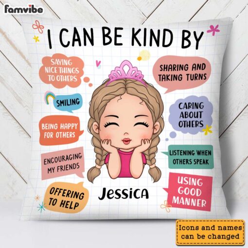 Personalized Gift For Granddaughter Kindness Rules Pillow