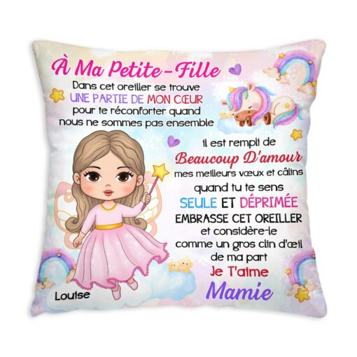 Personalized Gift For Granddaughter Little Fairy Princess French Pillow