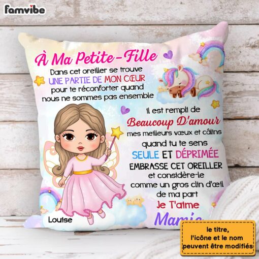 Personalized Gift For Granddaughter Little Fairy Princess French Pillow