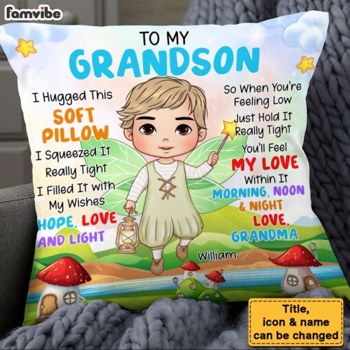 Personalized Gift For Granddaughter Little Fairy Princess Pillow