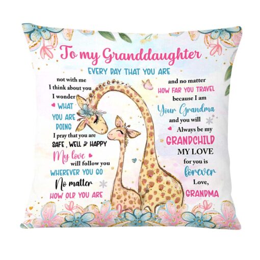 Personalized Gift For Granddaughter Love For You Is Forever Pillow