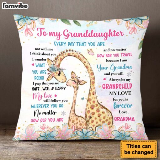 Personalized Gift For Granddaughter Love For You Is Forever Pillow