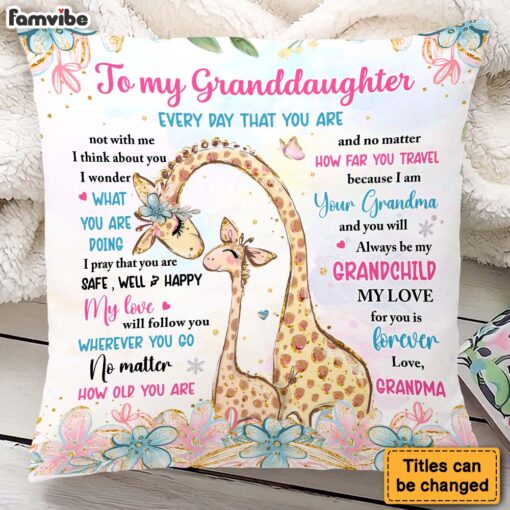 Personalized Gift For Granddaughter Love For You Is Forever Pillow