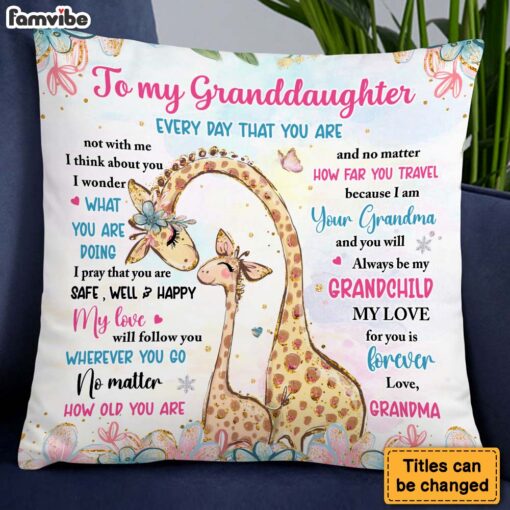 Personalized Gift For Granddaughter Love For You Is Forever Pillow