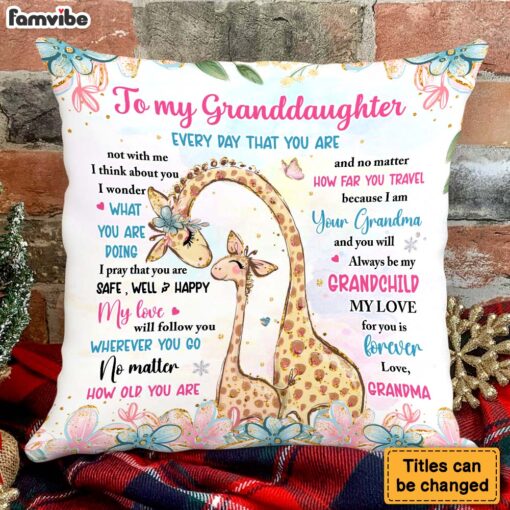 Personalized Gift For Granddaughter Love For You Is Forever Pillow