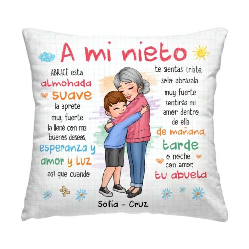 Personalized Gift For Granddaughter Spanish Hug This Pillow