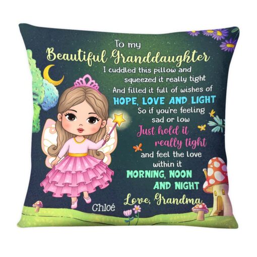 Personalized Gift For Granddaughter To My Granddaughter Fairy Theme Pillow