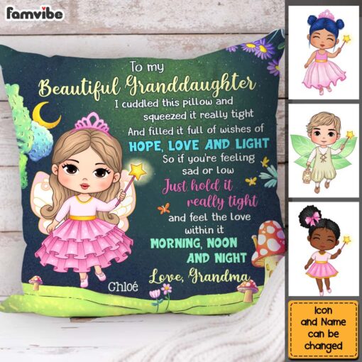 Personalized Gift For Granddaughter To My Granddaughter Fairy Theme Pillow