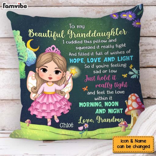 Personalized Gift For Granddaughter To My Granddaughter Fairy Theme Pillow