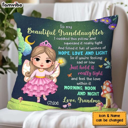 Personalized Gift For Granddaughter To My Granddaughter Fairy Theme Pillow