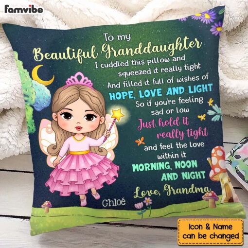 Personalized Gift For Granddaughter To My Granddaughter Fairy Theme Pillow