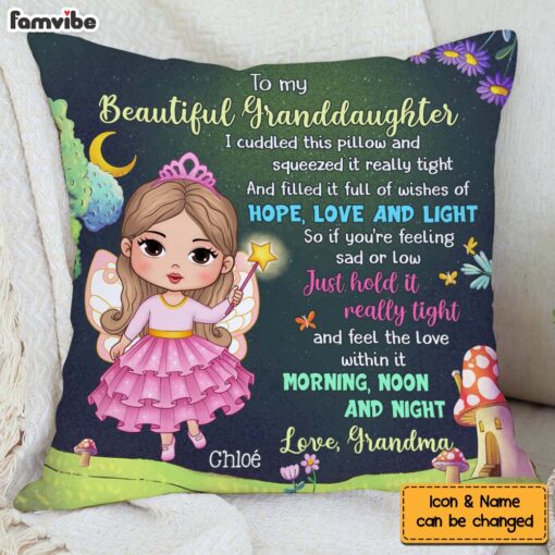 Personalized Gift For Granddaughter To My Granddaughter Fairy Theme Pillow