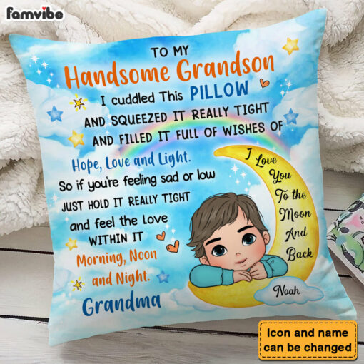 Personalized Gift For Granddaughter To My Granddaughter Kid Moon Pillow