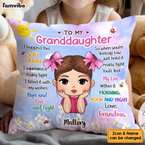 Personalized Gift For Granddaughter To My Granddaughter Sunflower Theme Pillow