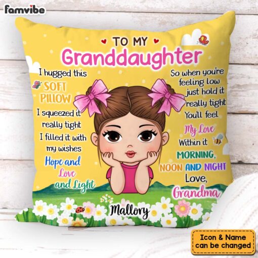 Personalized Gift For Granddaughter To My Granddaughter Sunflower Theme Pillow